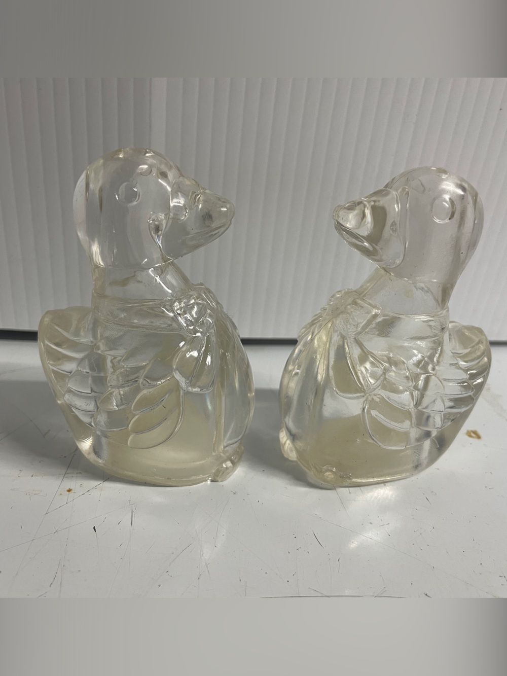 Clear Duck Figurines - Decorative Salt and Pepper shakers